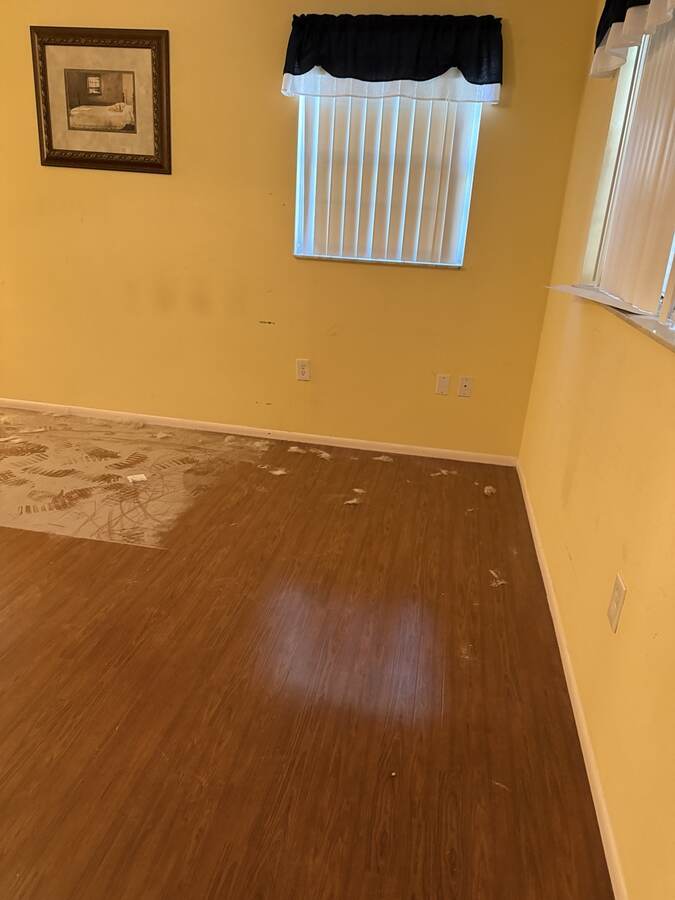 Additional before view of the old Hudson flooring